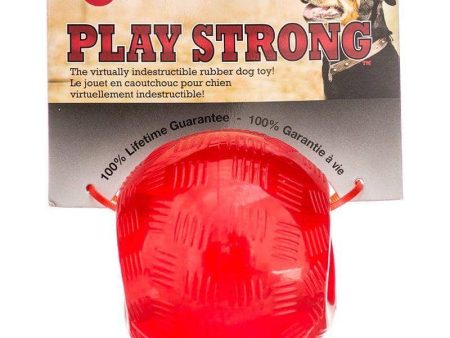 Spot Play Strong Rubber Ball Dog Toy - Red - 3.75  Diameter For Sale