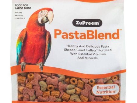 ZuPreem PastaBlend Pellet Bird Food for Larg Birds (Macaw and Cockatoo) - 3 lbs Supply