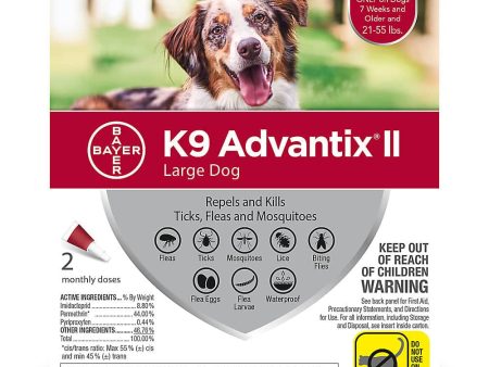 K9 Advantix II Flea & Tick Treatment for Dogs 21-55 LB For Discount