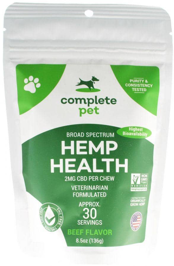 Complete Pet Hemp Health CBD Dog Chews - 30 count Supply