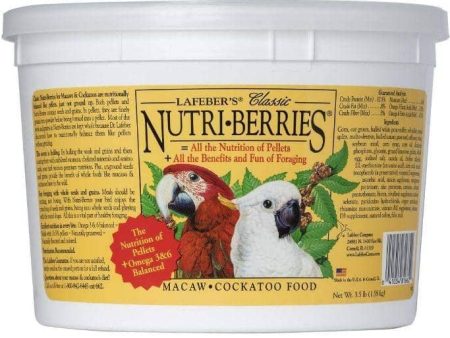 Lafeber Classic Nutri-Berries Macaw & Cockatoo Food - 3.5 lb Bucket Cheap