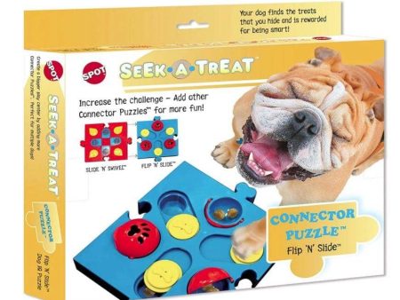 Spot Seek-A-Treat Flip  N Slide Connector Puzzle Interactive Dog Treat and Toy Puzzle - 1 count on Sale