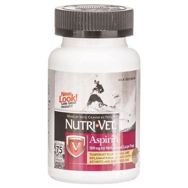 Nutri-Vet Aspirin for Dogs - Large Dogs over 50 lbs - 75 Count (300 mg) For Cheap