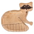 Spot Dura-Fused Leather Raccoon Dog Toy - 8  Long x 7  High Hot on Sale